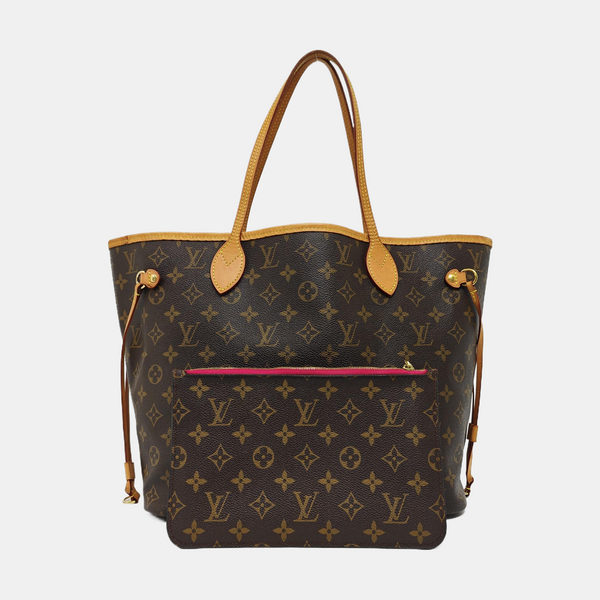 NEVERFULL MM Monogram Coated Canvas Brown