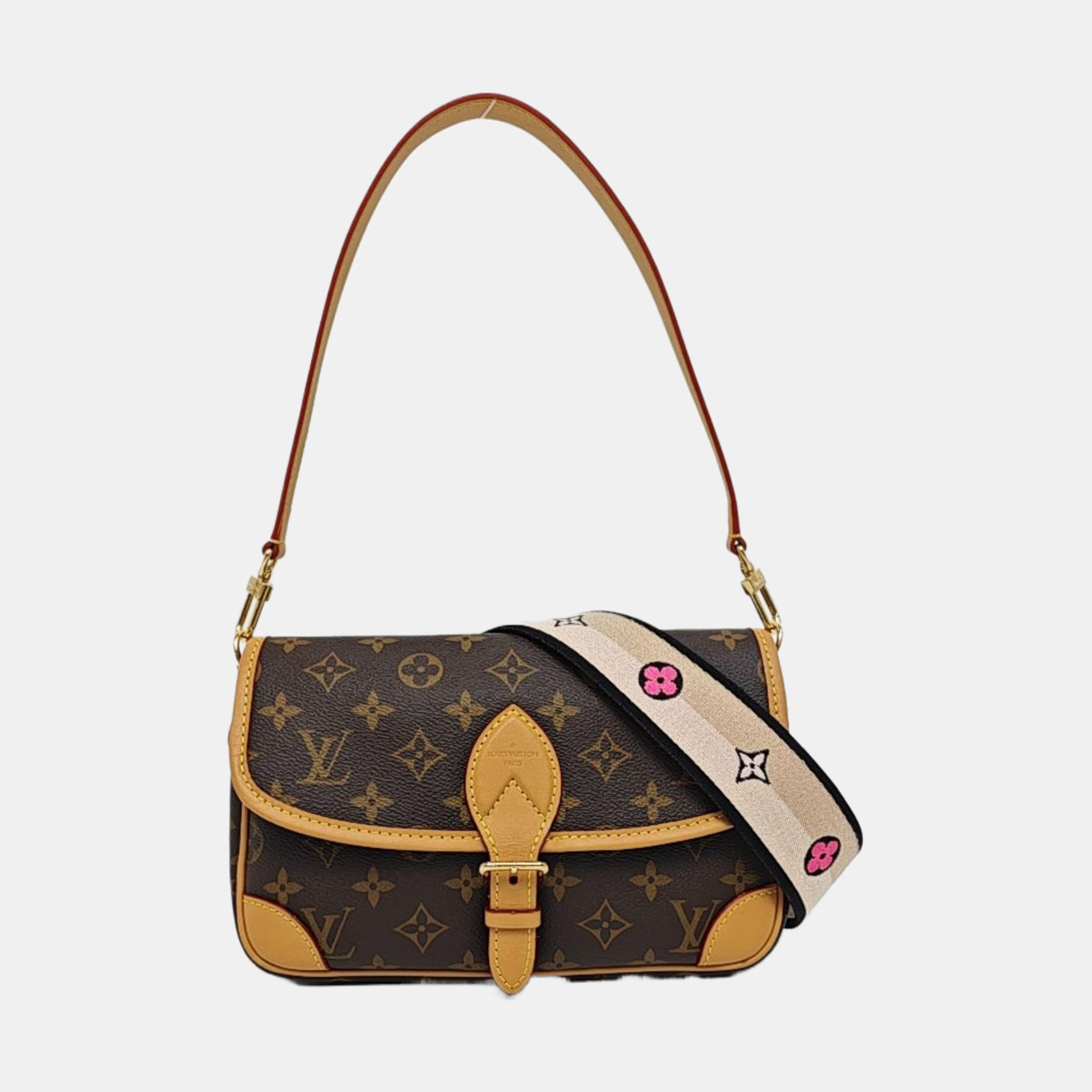 DIANE Monogram Coated Canvas Brown