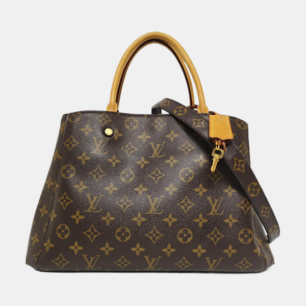MONTAIGNE Monogram Coated Canvas Brown