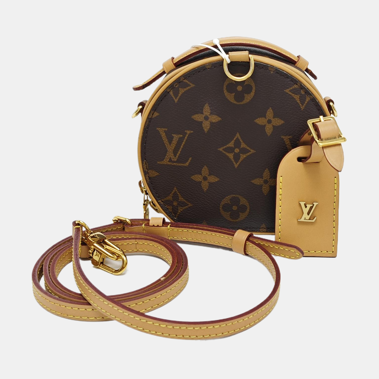 BOITE CHAPEAU Mini Monogram Coated Canvas Brown