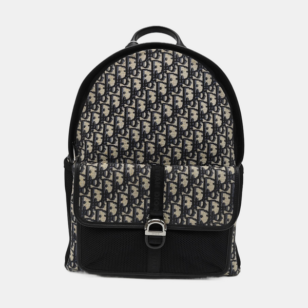 Oblique Canvas Backpack Blue