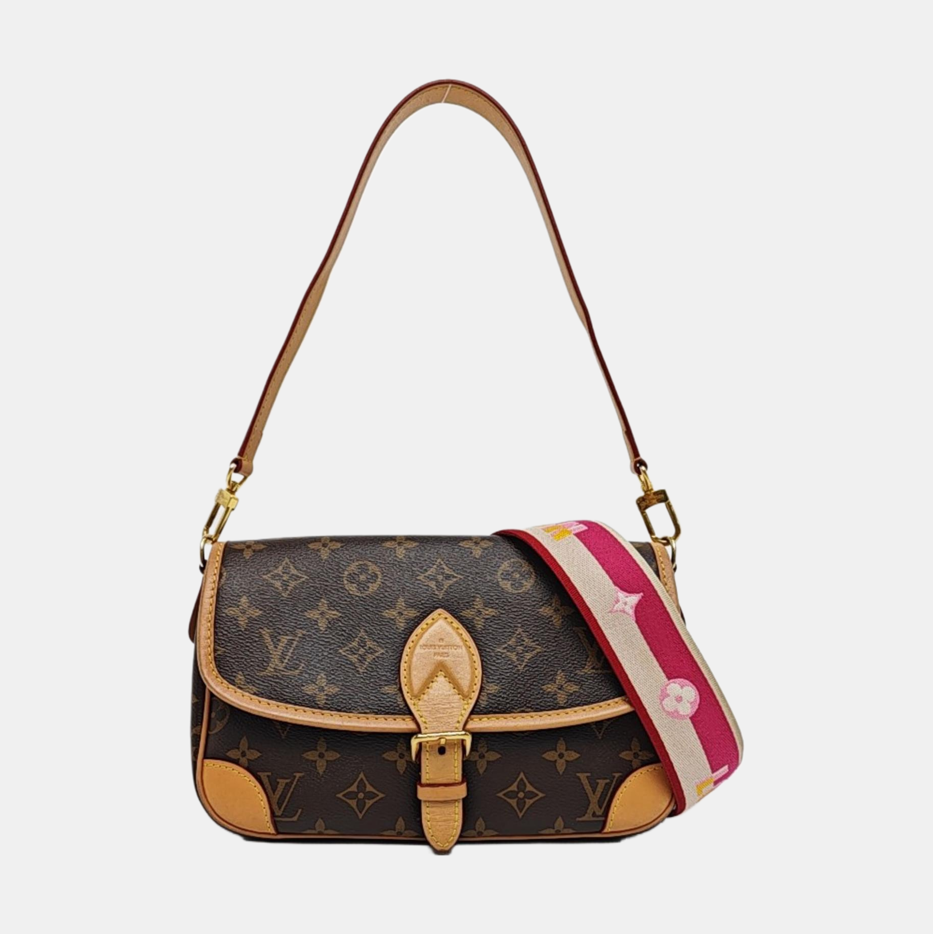 DIANE Monogram Coated Canvas Brown