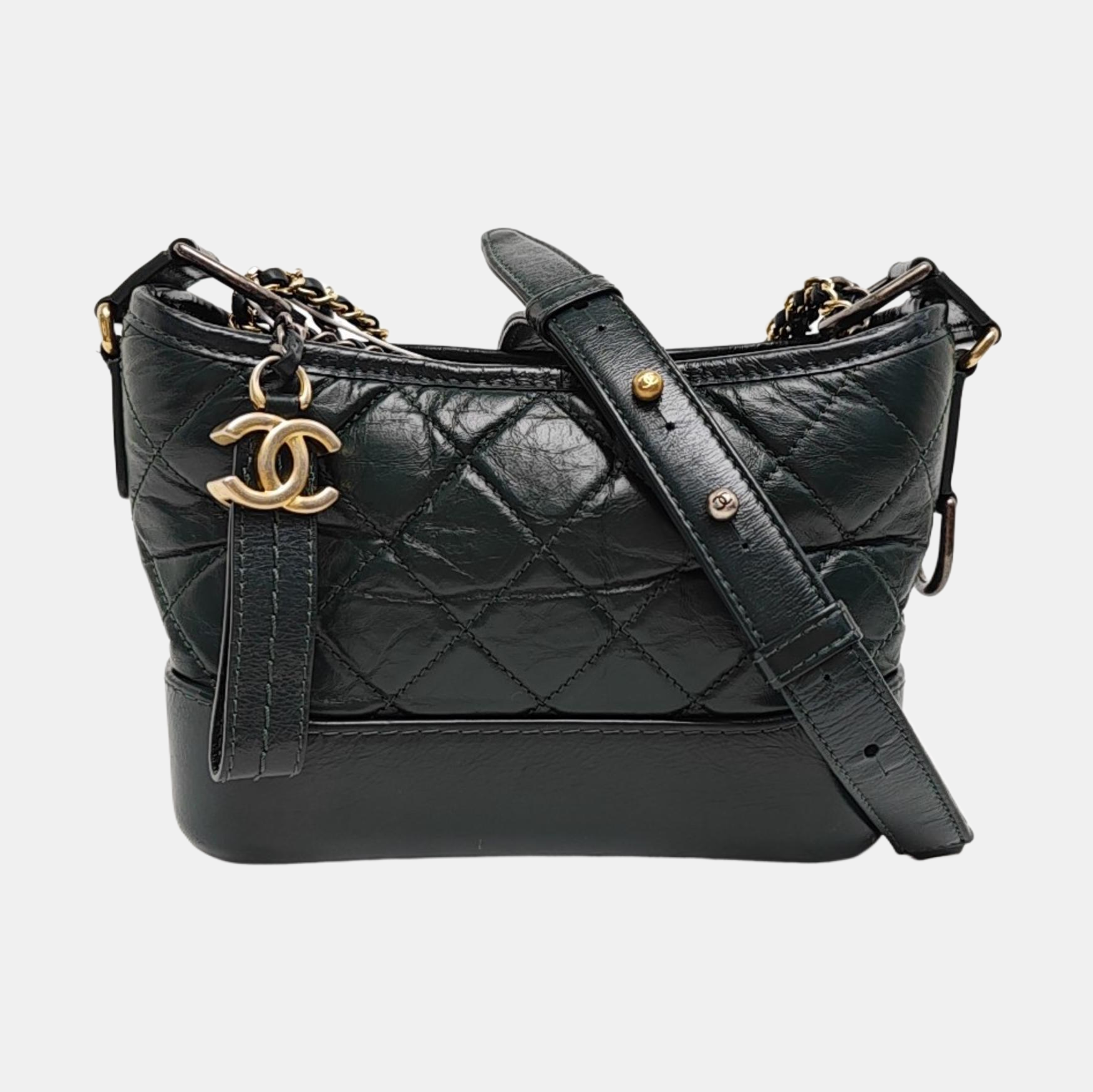 GABRIELLE Small Quilted Calfskin Green