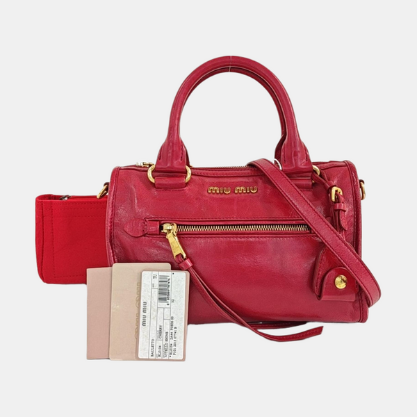 Calfskin Shoulder Bag Red