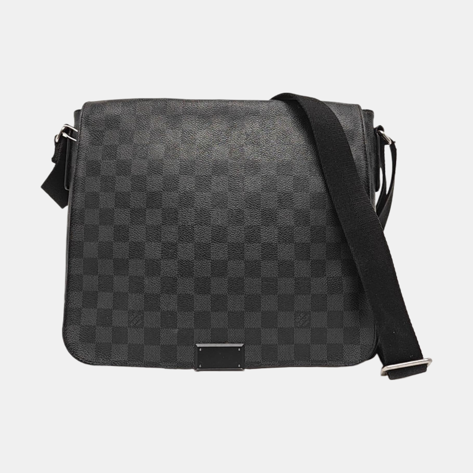 DISTRICT MM Damier Graphite Coated Canvas Gray