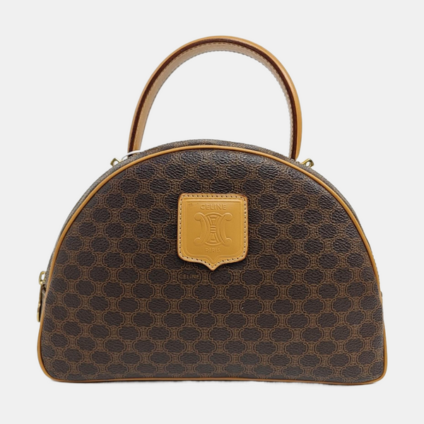 Leather Top Handle Bag Yellow