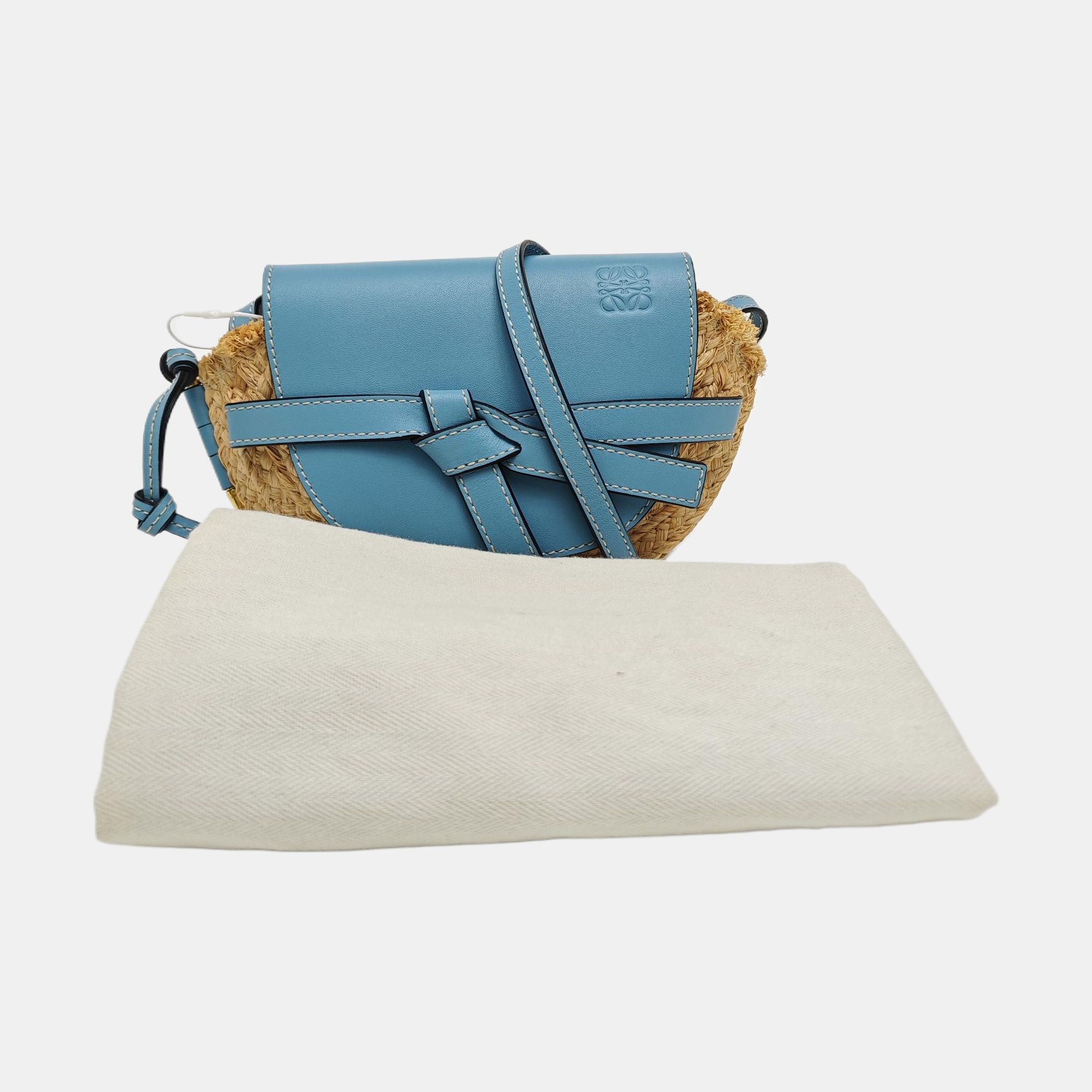 Authenticated pre-owned  Gate Straw Blue - Shoulder Bag at Looply