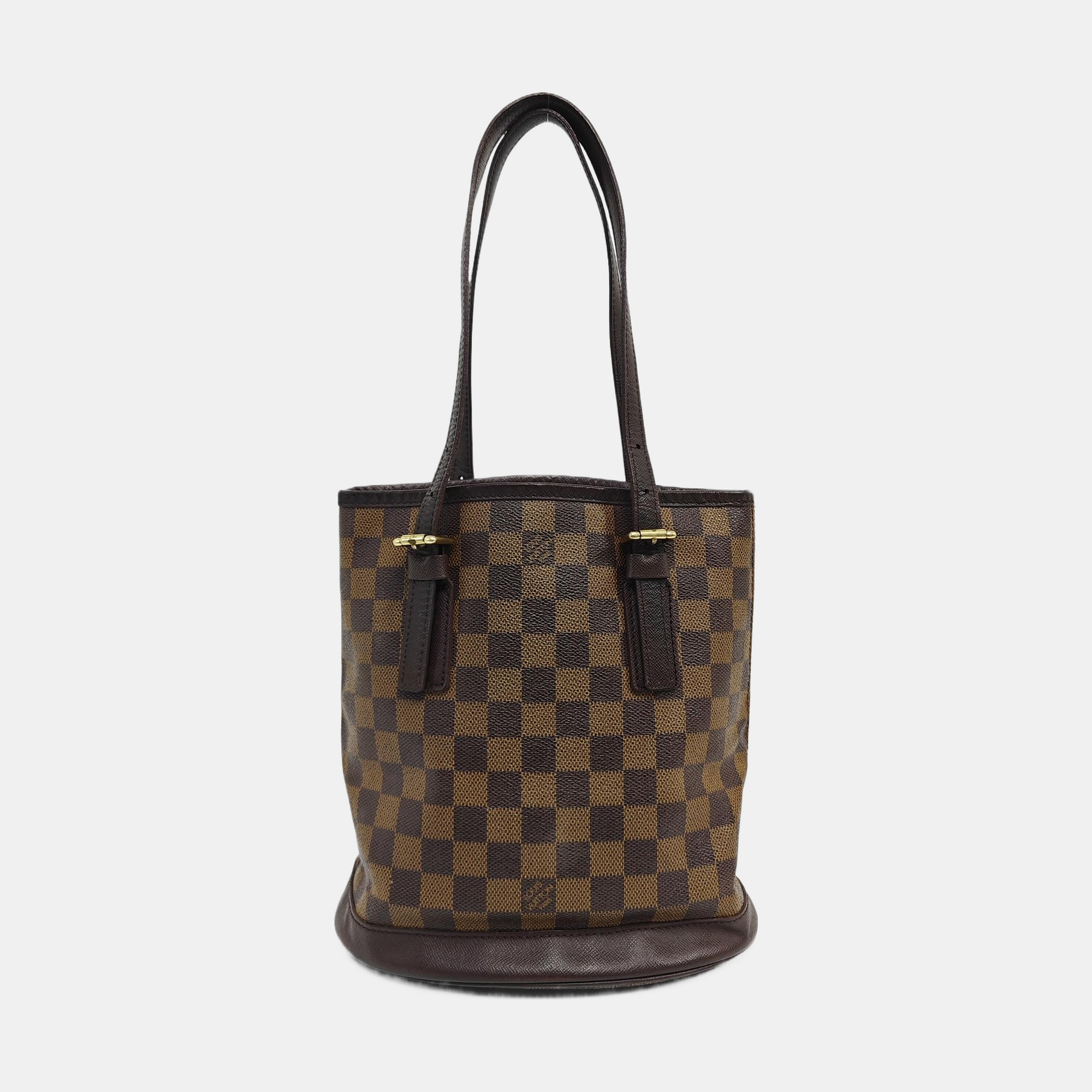 BUCKET PM Damier Ebene Coated Canvas Brown