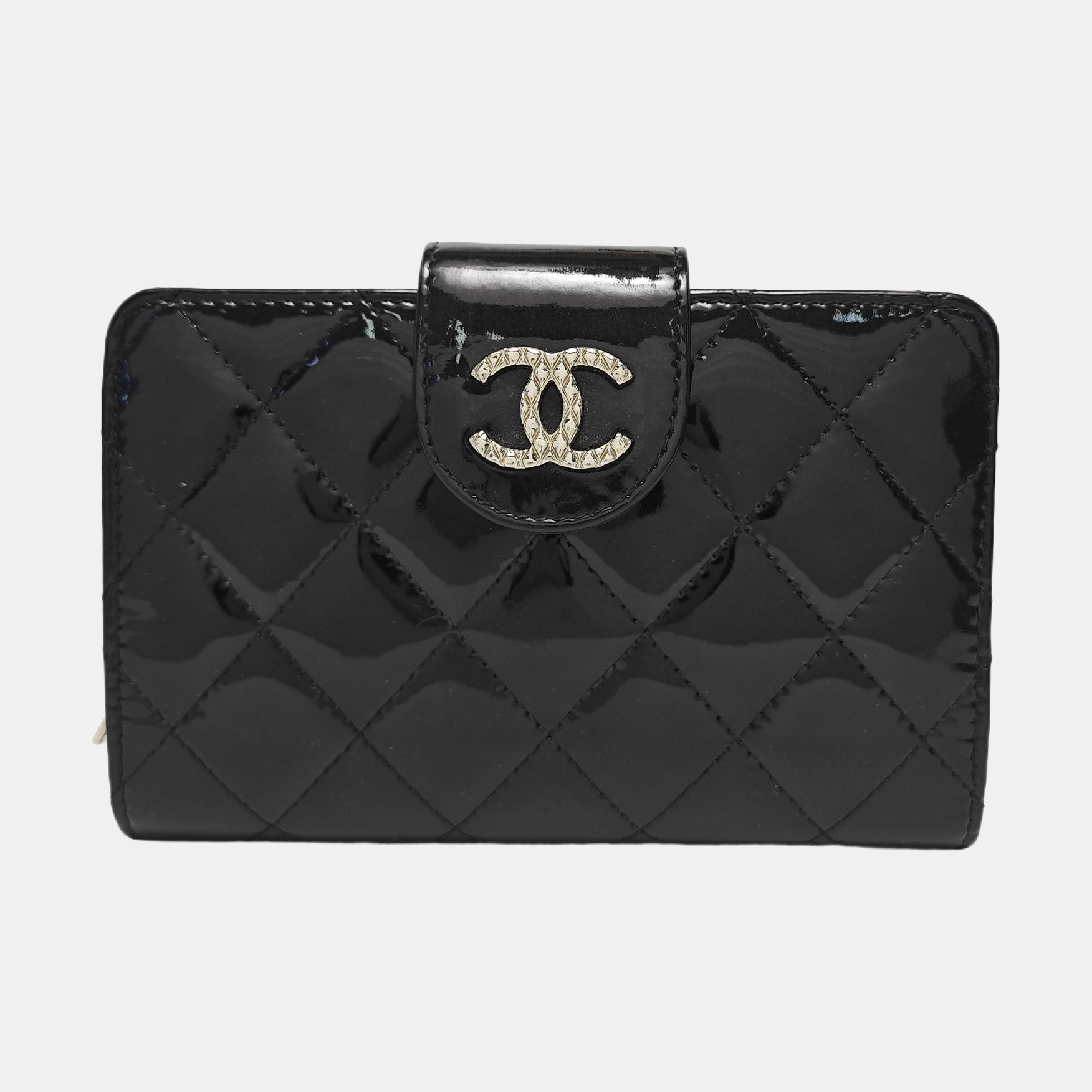 Quilted Calfskin Wallet Black