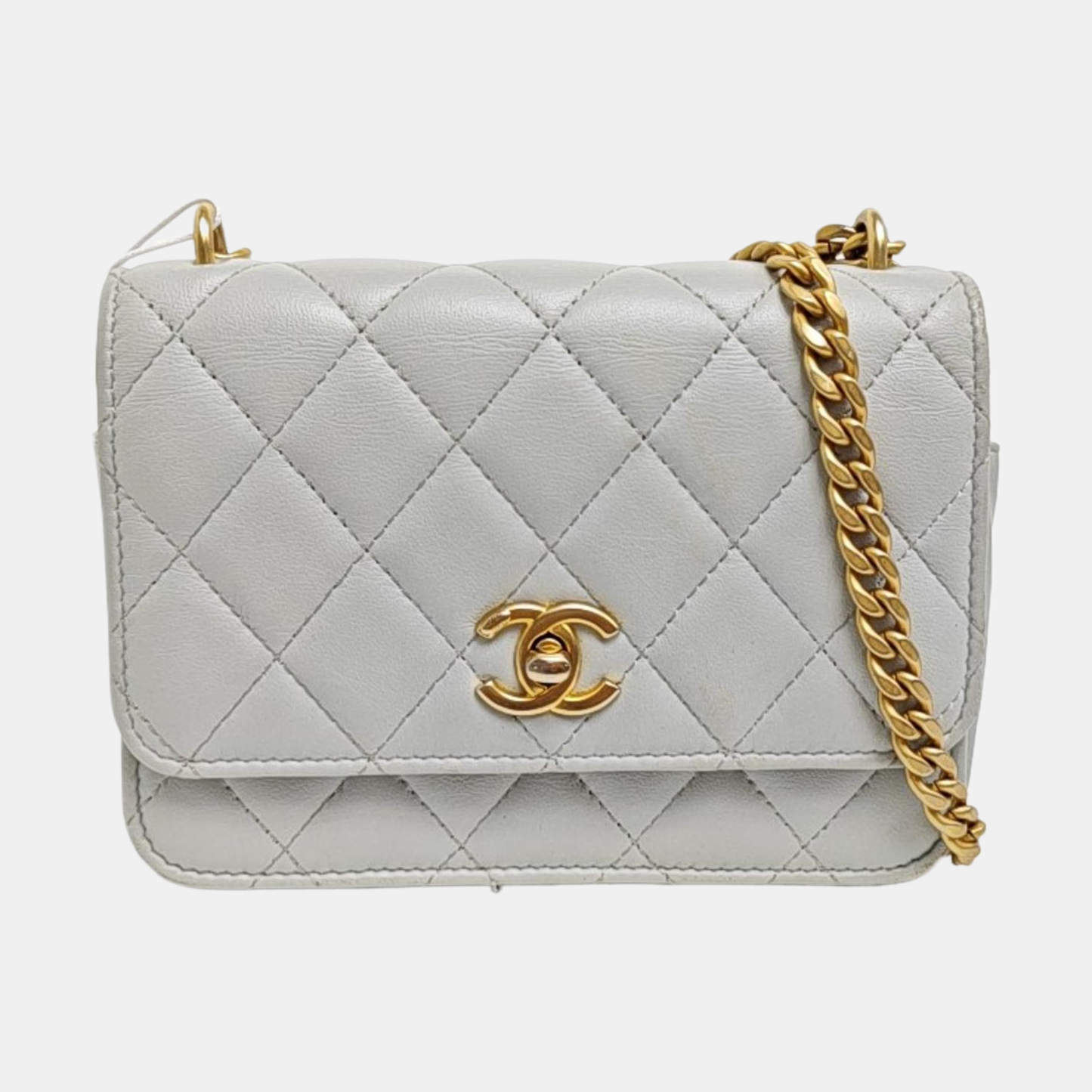 Quilted Lambskin Shoulder Bag Blue
