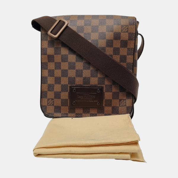 BROOKLYN PM Damier Ebene Coated Canvas Brown