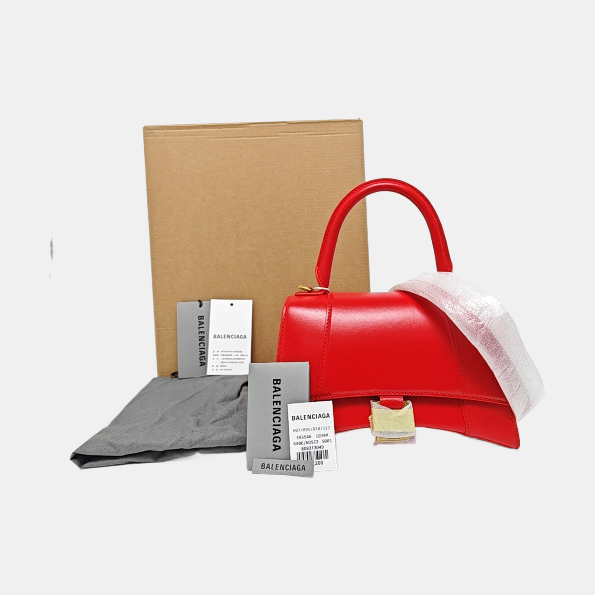 Hourglass S Calfskin Red