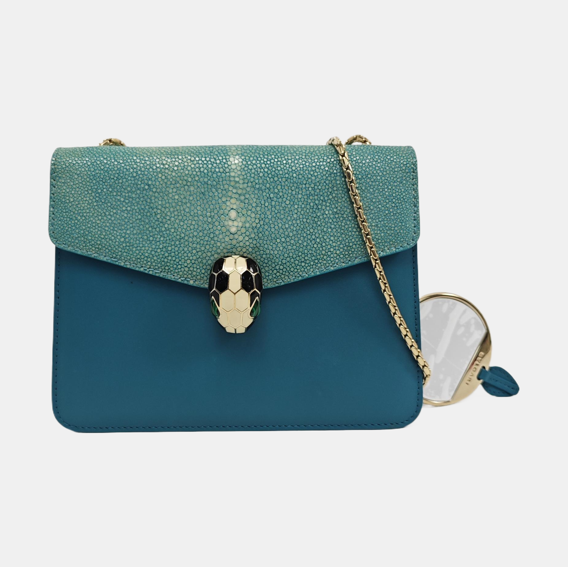 SERPENTI FOREVER Small Stingray Leather Green