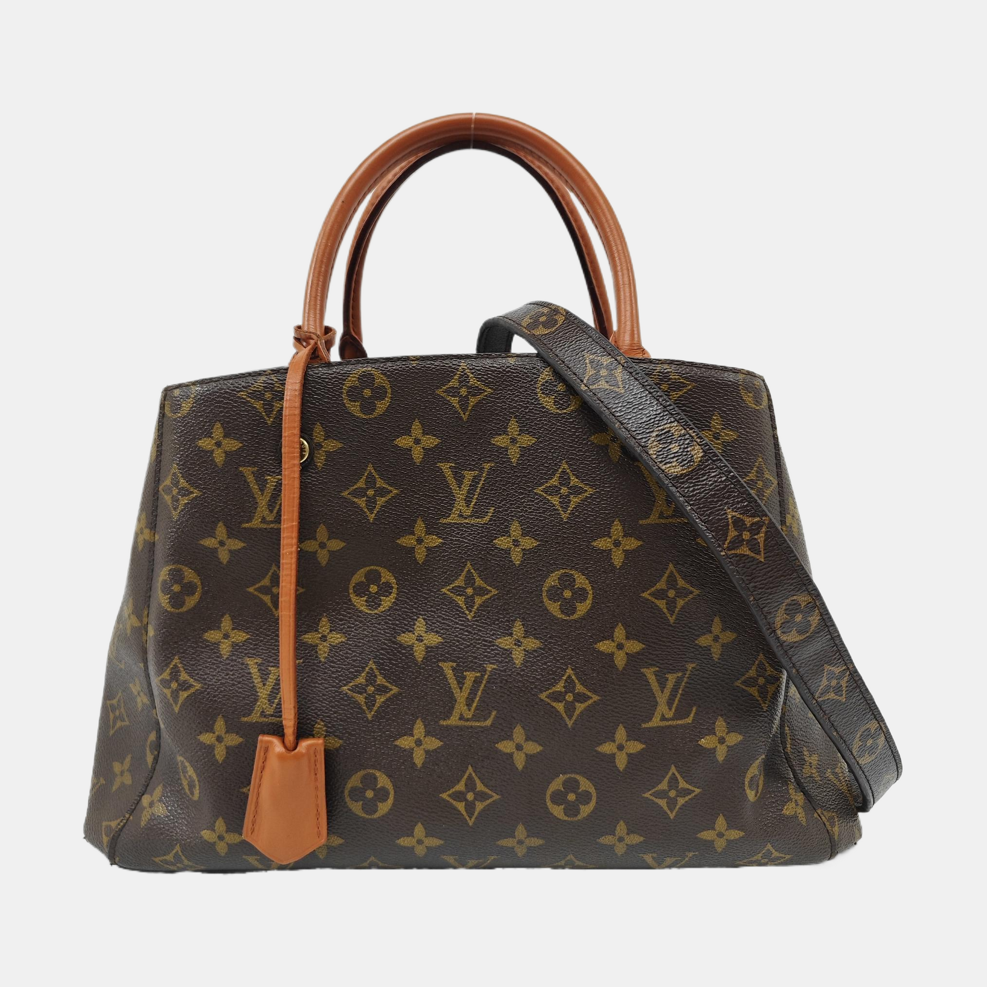 MONTAIGNE Monogram Coated Canvas Brown