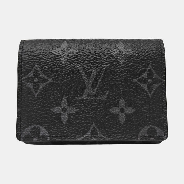 Monogram Coated Canvas Card Holder Black