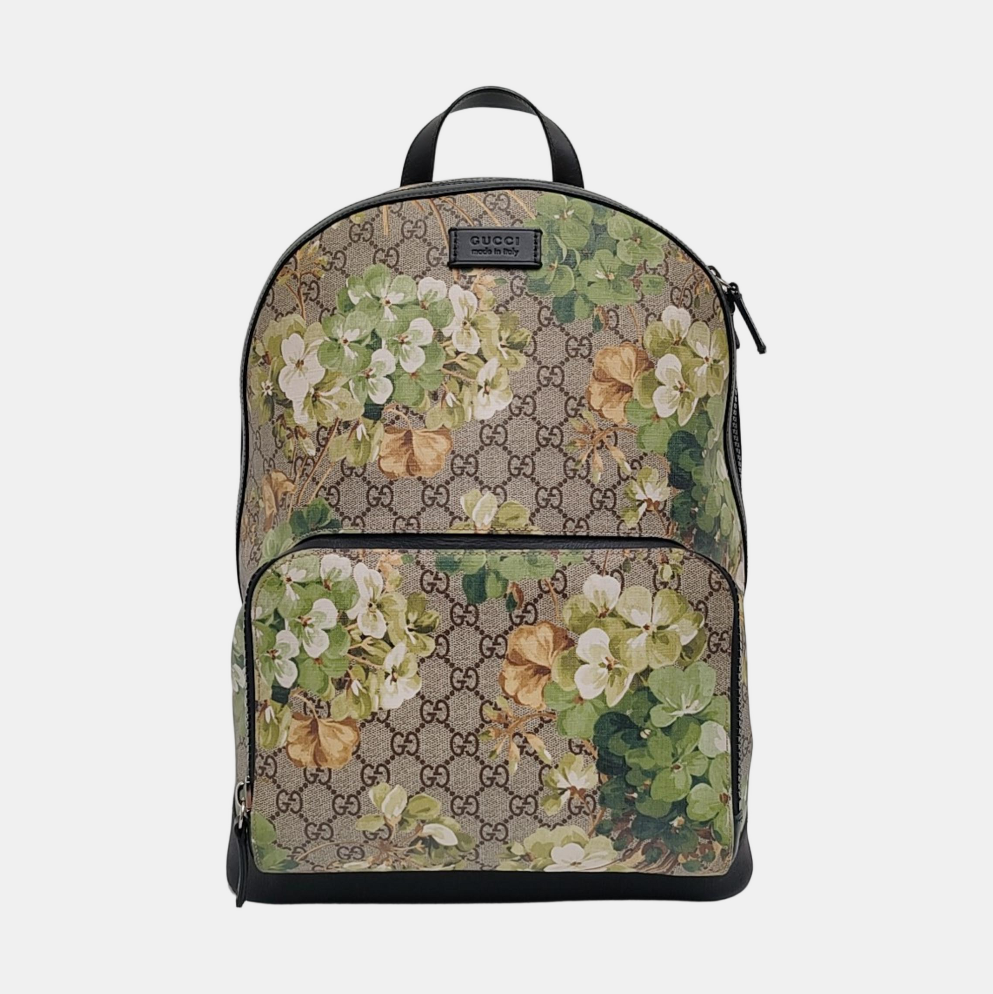 GG Blooms Monogram Coated Canvas Beige