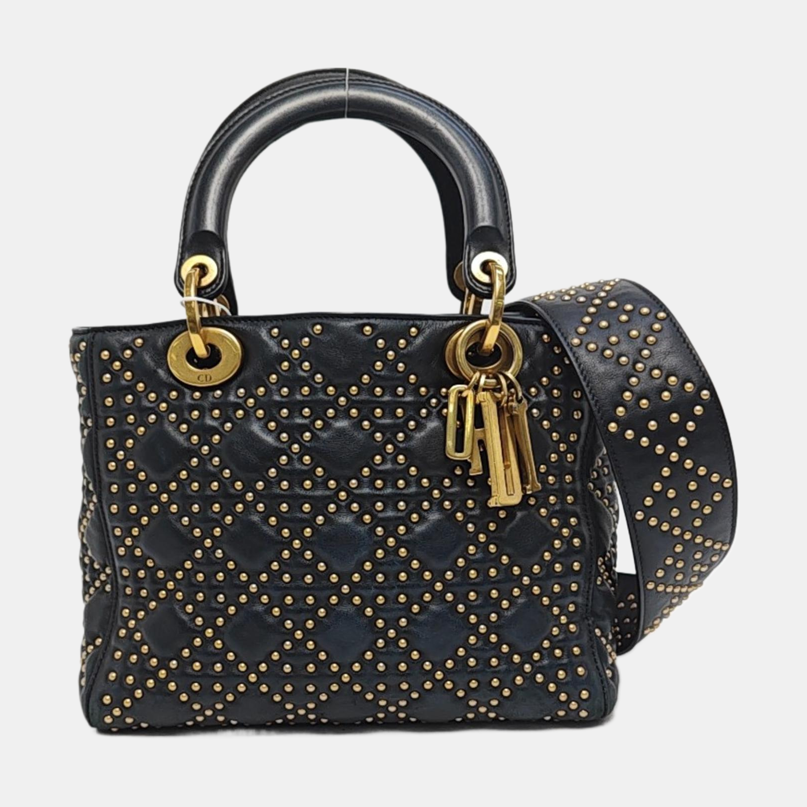 Lady Dior Medium Cannage Lambskin Black