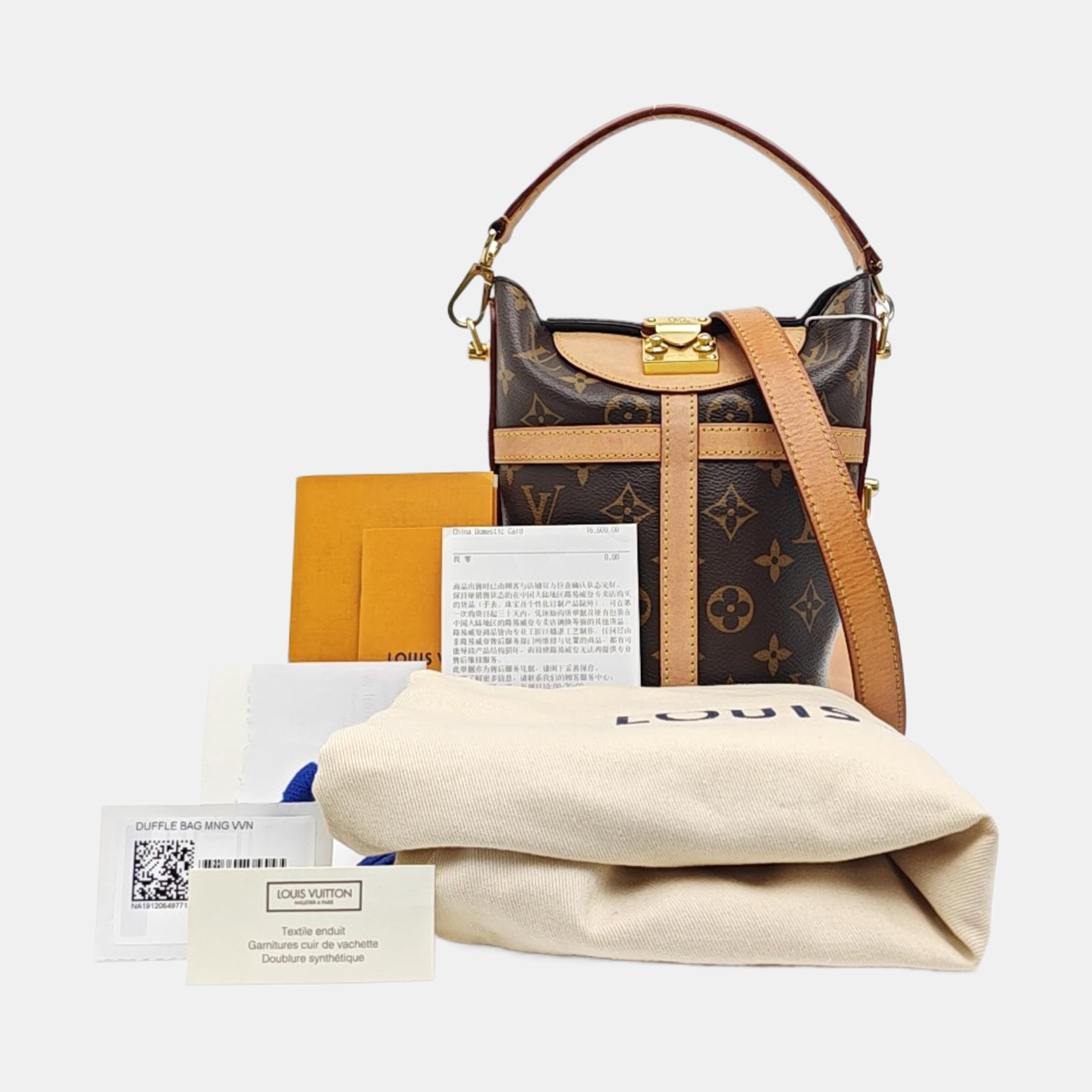DUFFLE Monogram Coated Canvas Brown