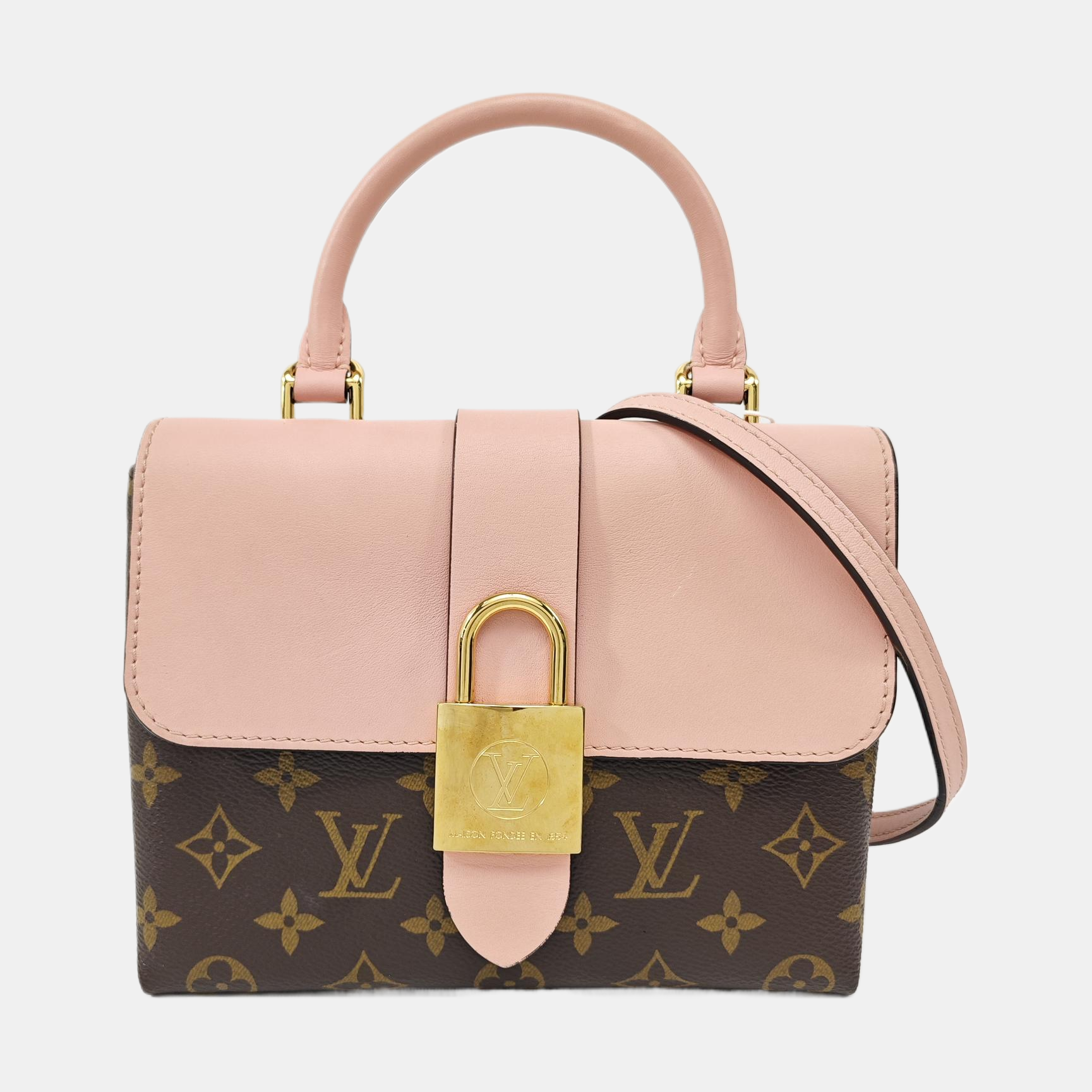 LOCKY BB Monogram Coated Canvas Pink