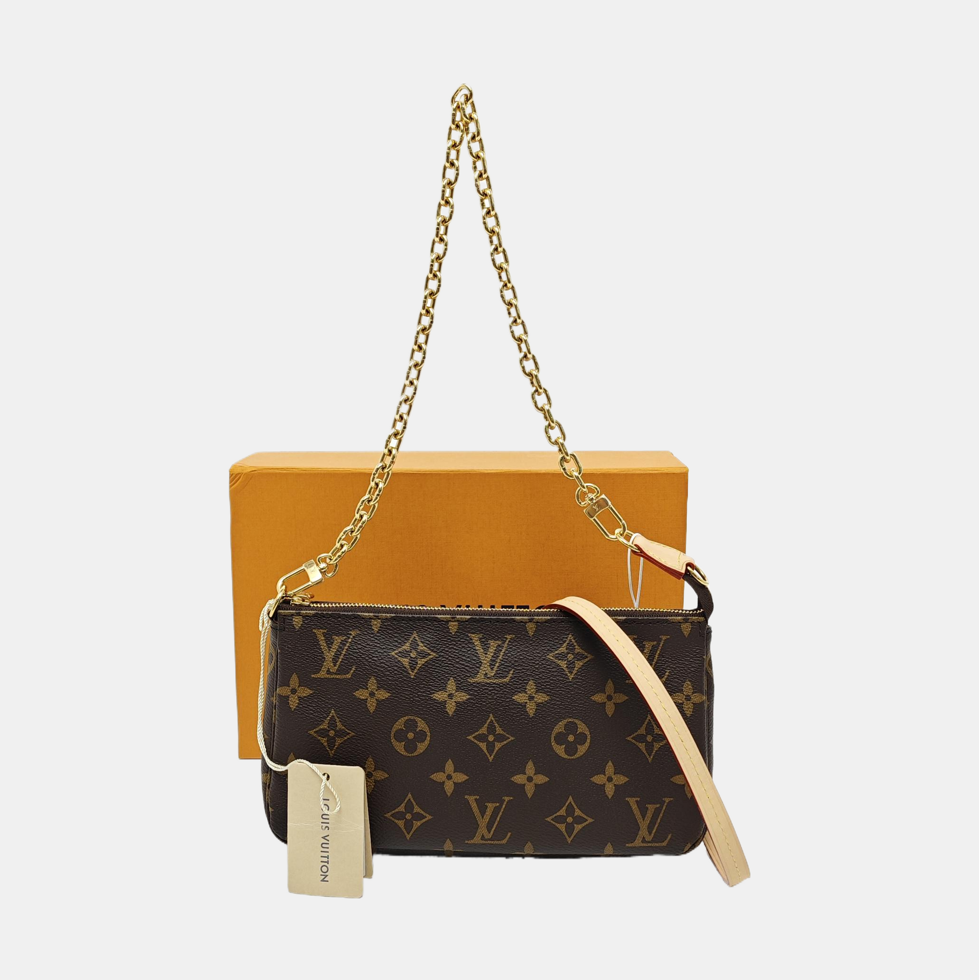 ACCESSOIRES GM Monogram Coated Canvas Brown