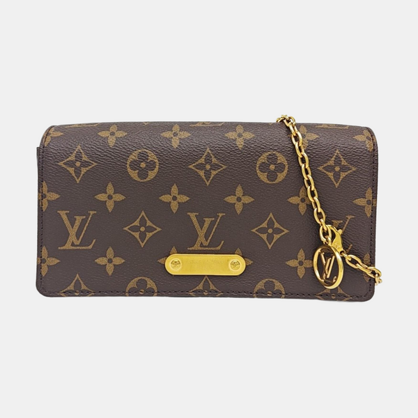 Lily Monogram Coated Canvas Brown