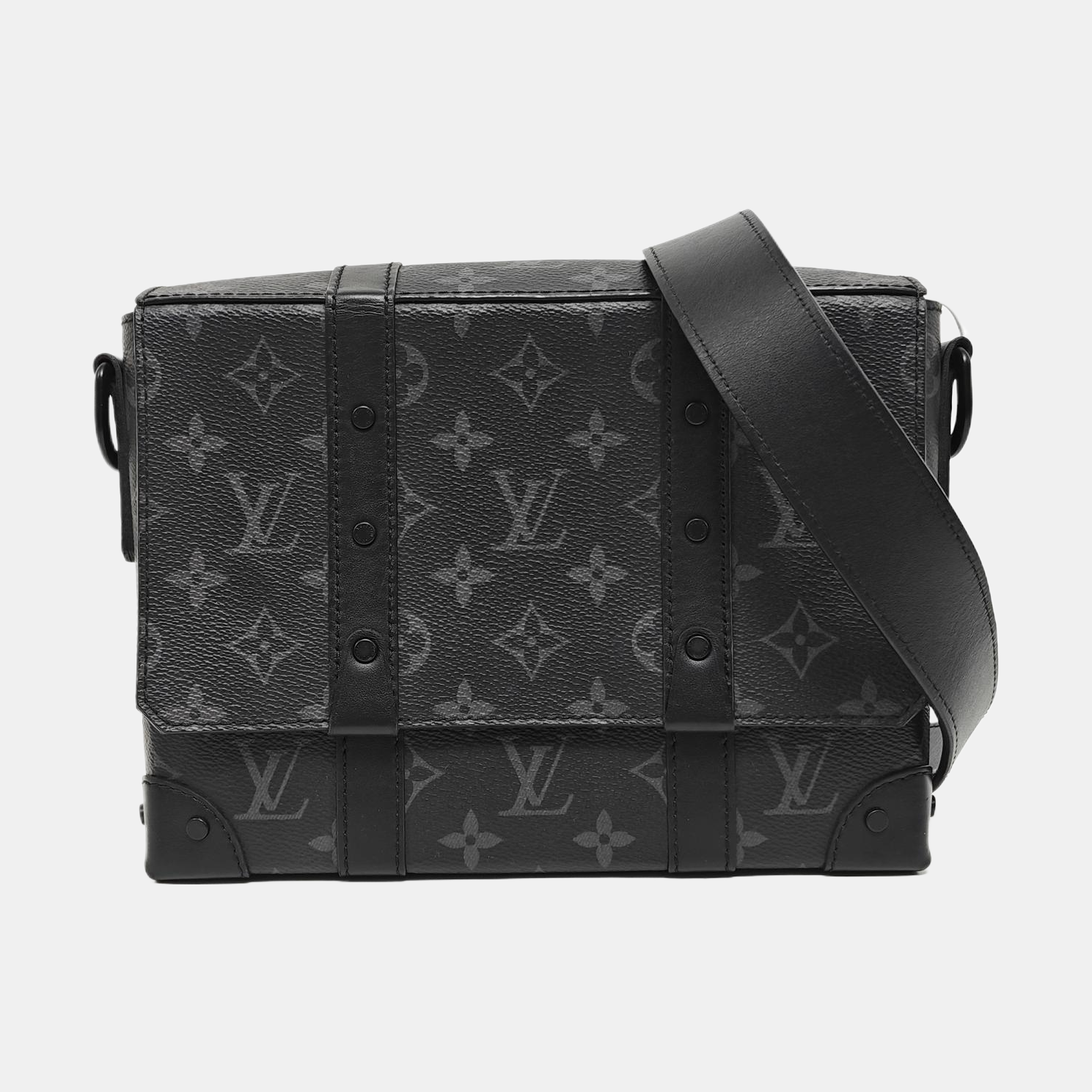 TRUNK PM Monogram Coated Canvas Black