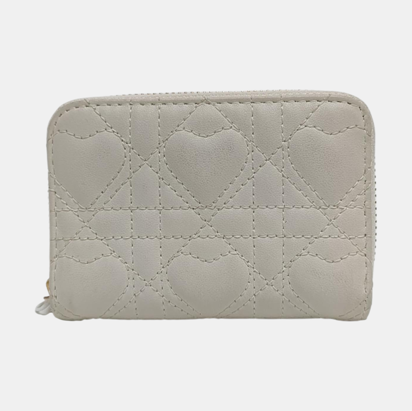 Quilted Calfskin Wallet White