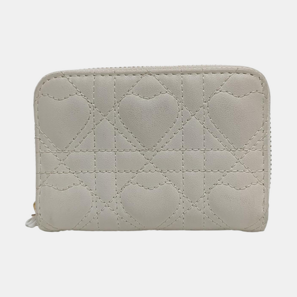 Quilted Calfskin Wallet White