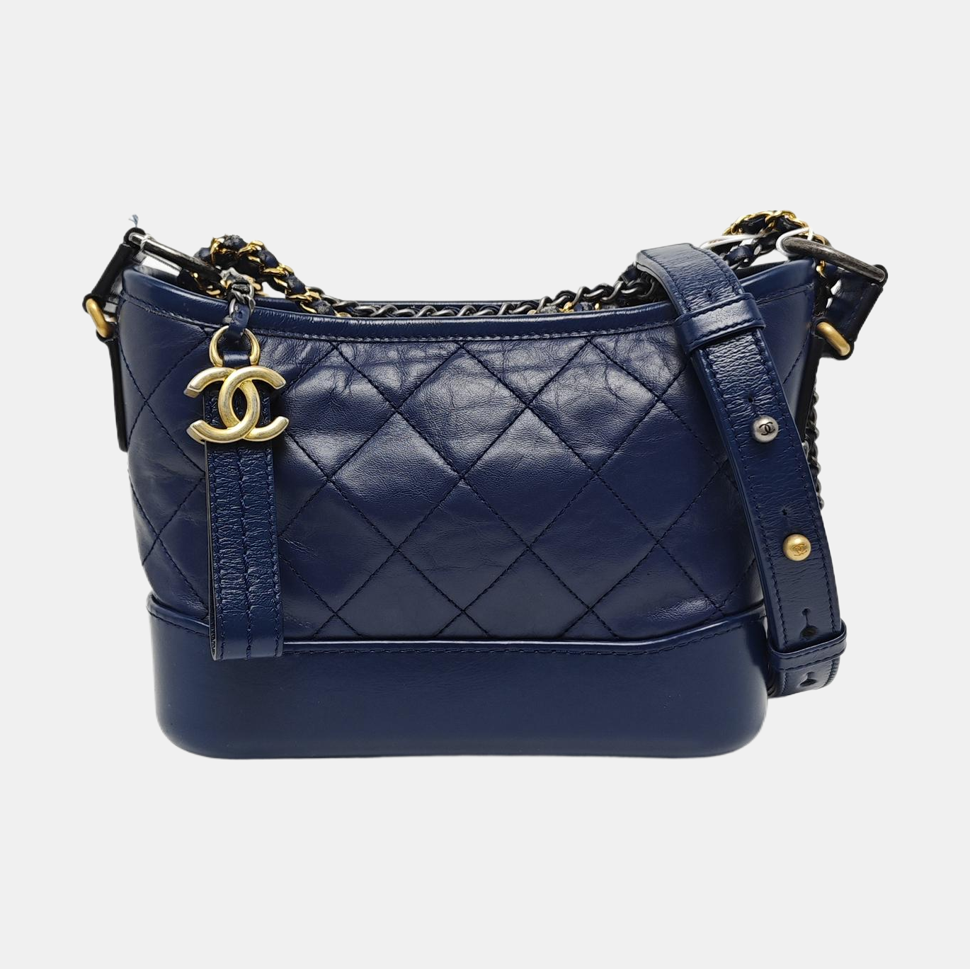 Authenticated pre-owned  GABRIELLE Small Quilted Calfskin Blue - Shoulder Bag at Looply