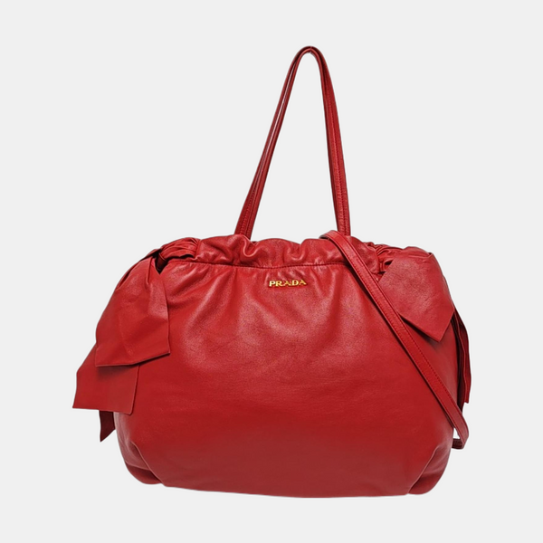 Calfskin Tote Bag Red