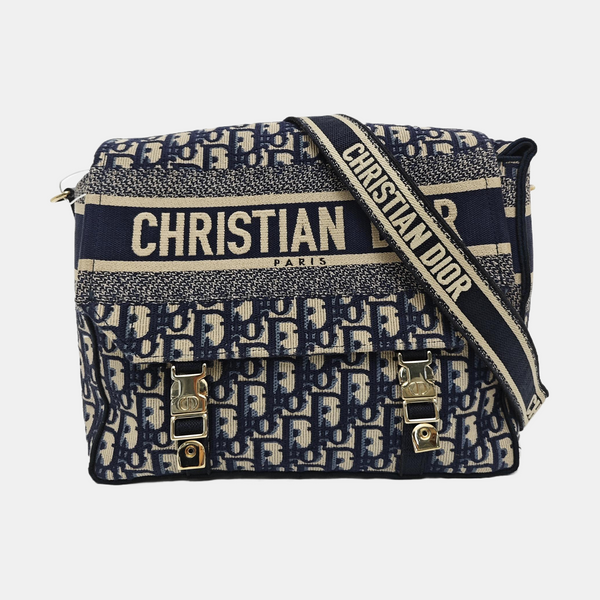 Diorcamp Medium Oblique Canvas Blue