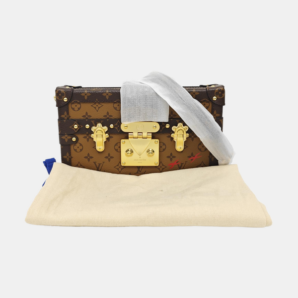 PETITE MALLE Monogram Coated Canvas Brown