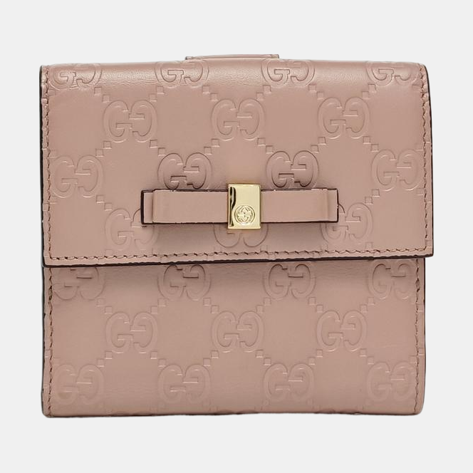 Monogram Calfskin Wallet Pink