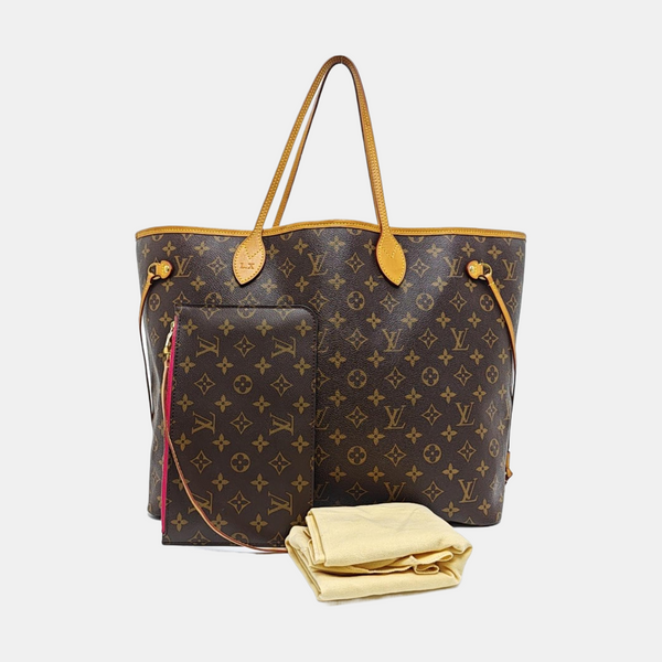 NEVERFULL GM Monogram Coated Canvas Brown