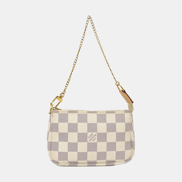 Authenticated pre-owned  ACCESSOIRES Mini Coated Canvas White - Top Handle Bag at Looply