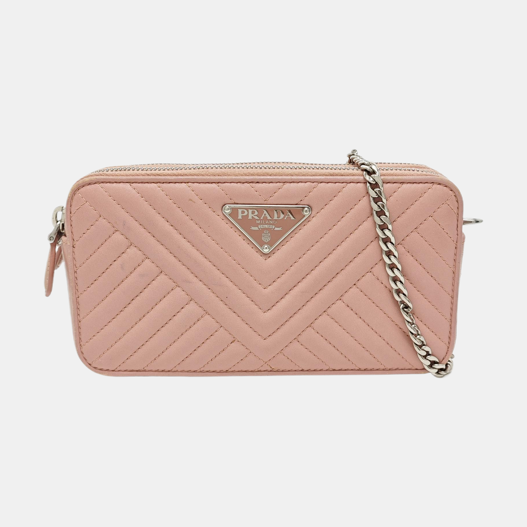 Quilted Lambskin Shoulder Bag Mini Pink