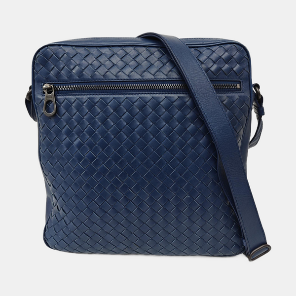 Calfskin Crossbody Bag Blue