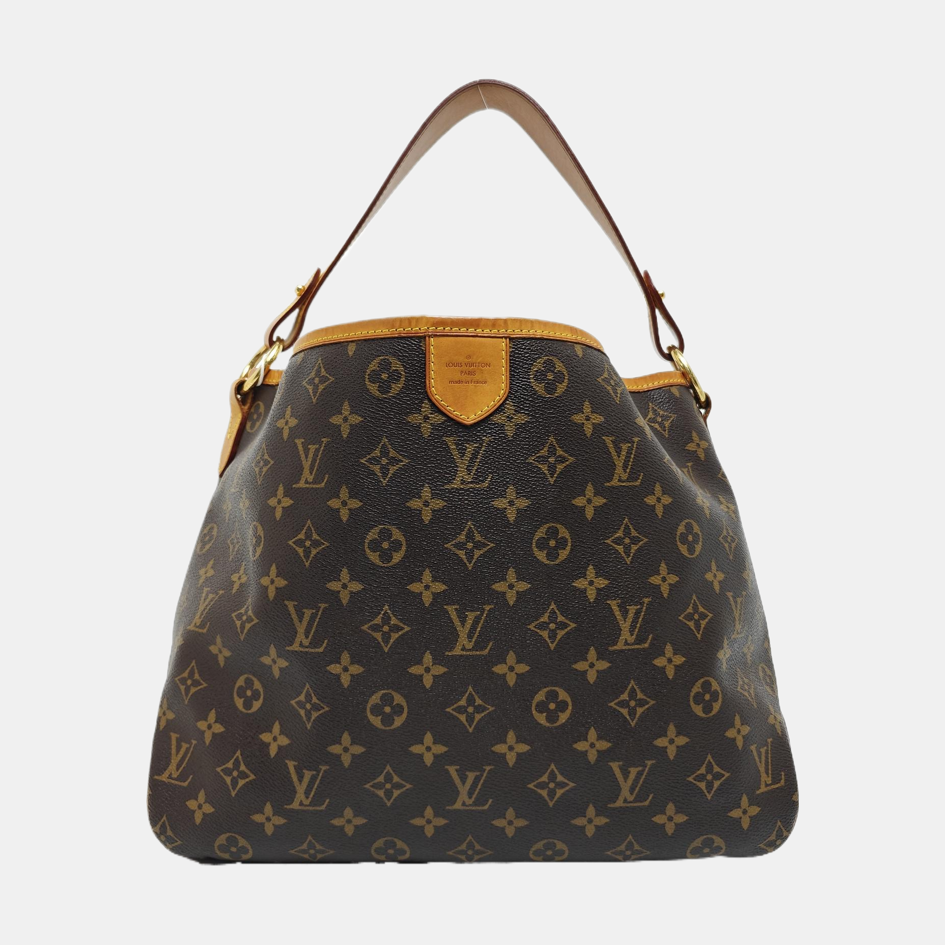 Monogram Coated Canvas Shoulder Bag Brown