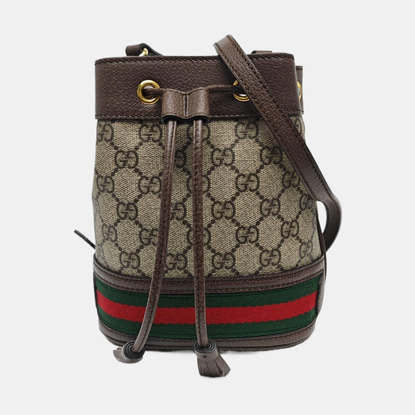 Ophidia Mini Monogram Coated Canvas Beige