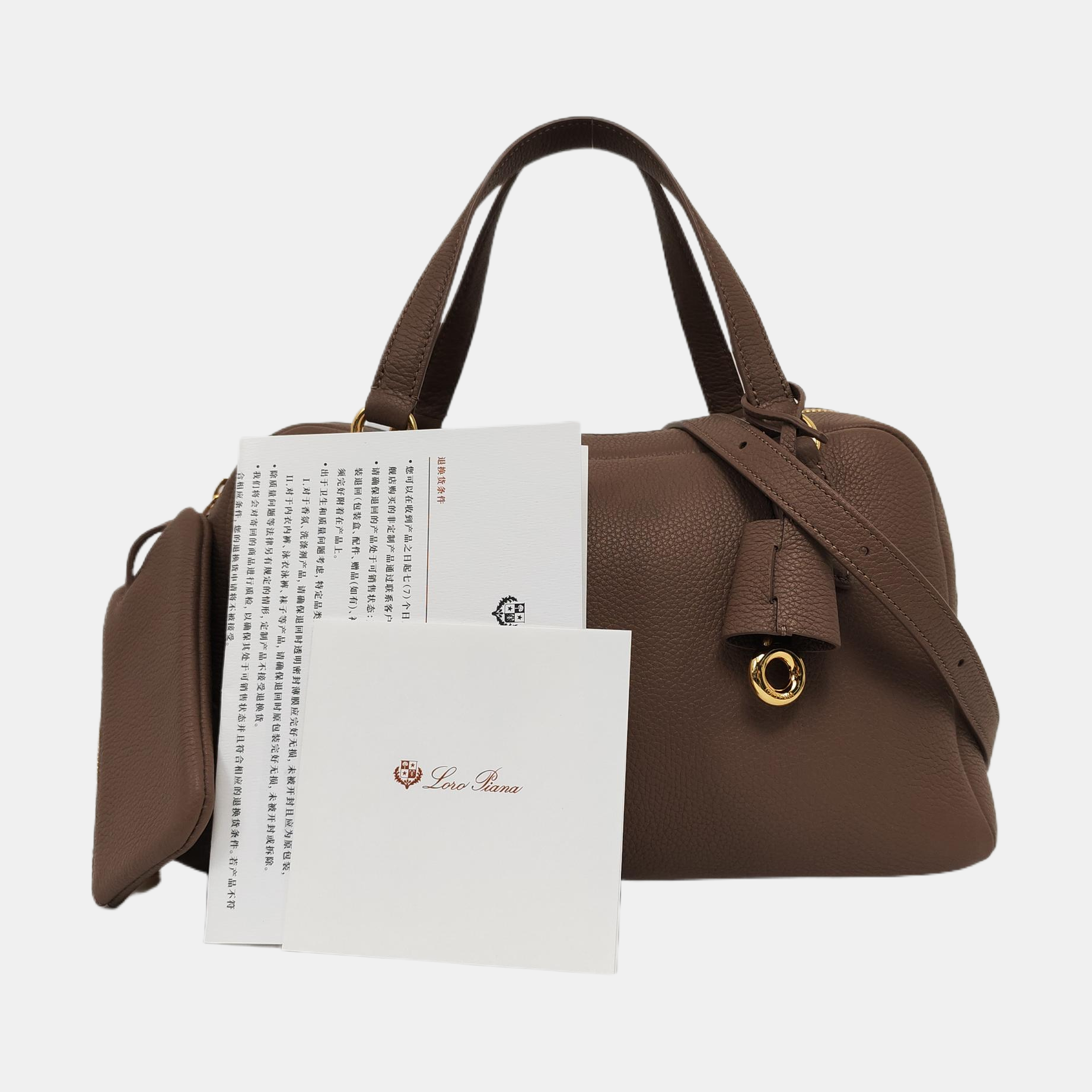 Calfskin Shoulder Bag Brown