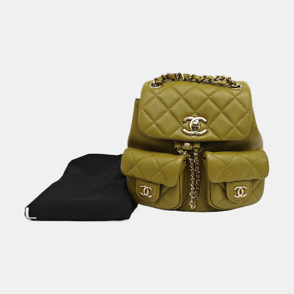 DUMA Small Quilted Calfskin Green