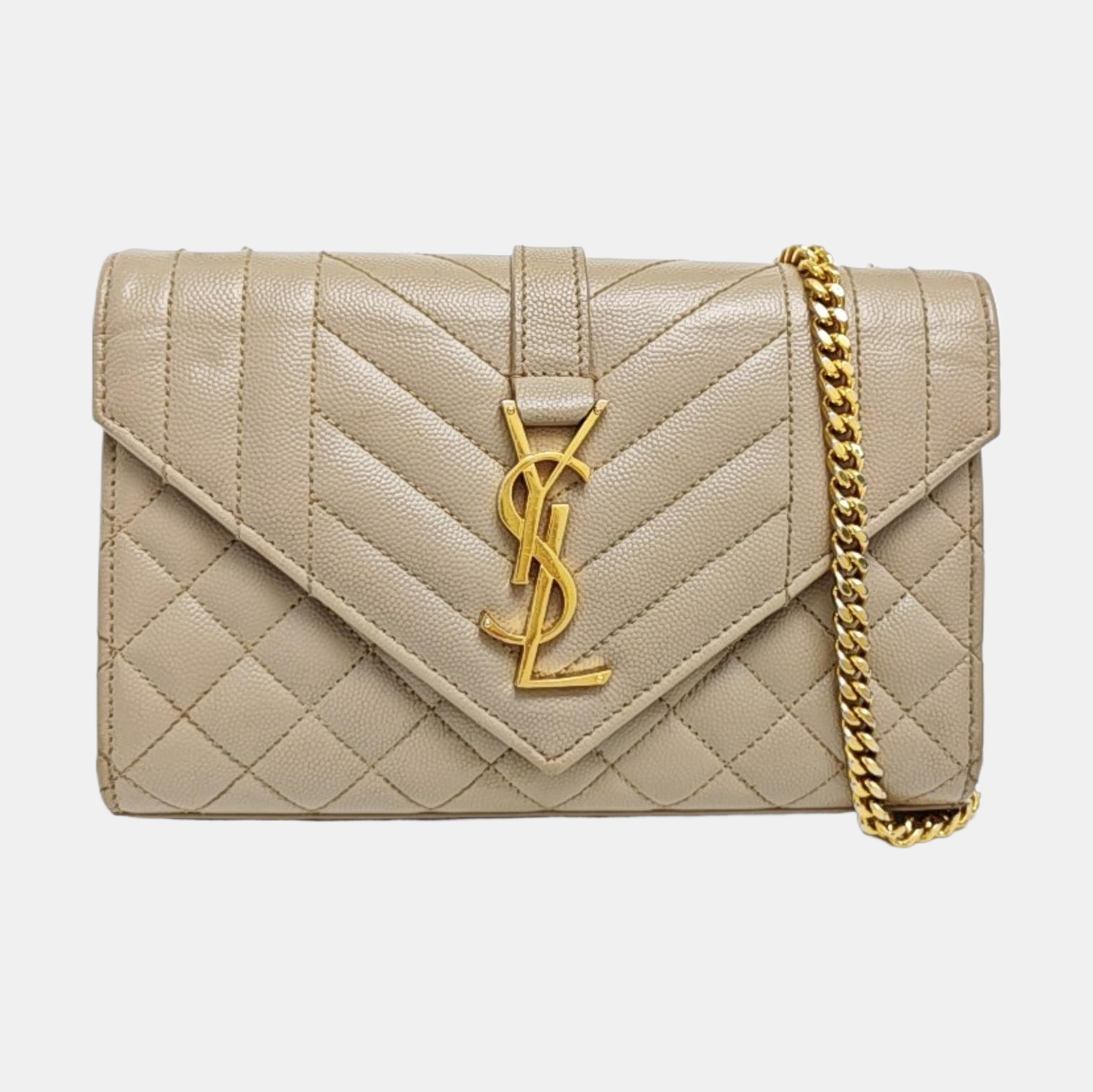 ENVELOPE Medium Quilted Calfskin Beige
