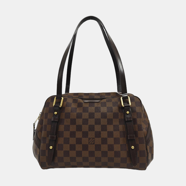 RIVINGTON Damier Ebene Coated Canvas Brown