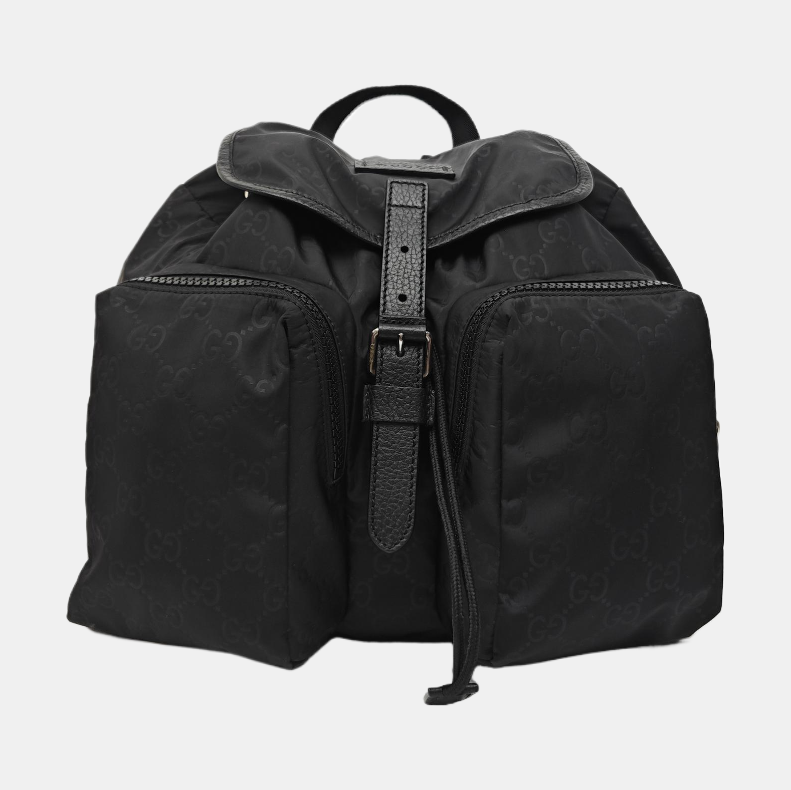 Monogram Nylon Backpack Black