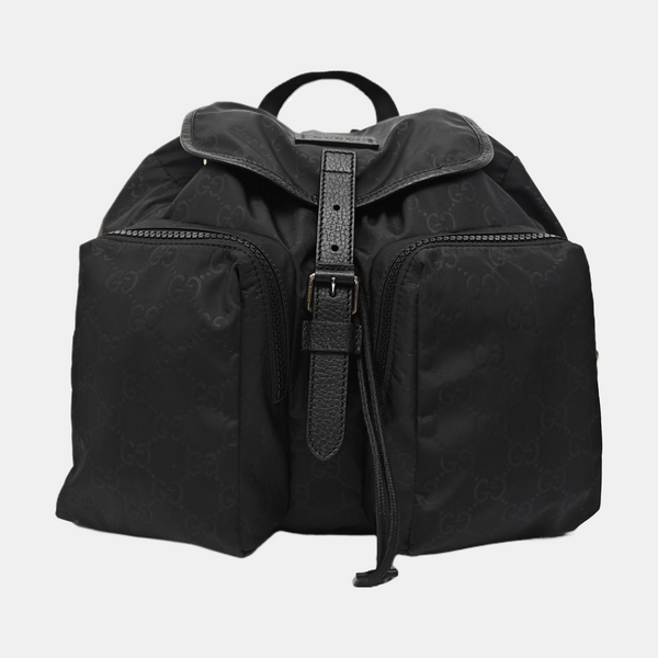 Monogram Nylon Backpack Black