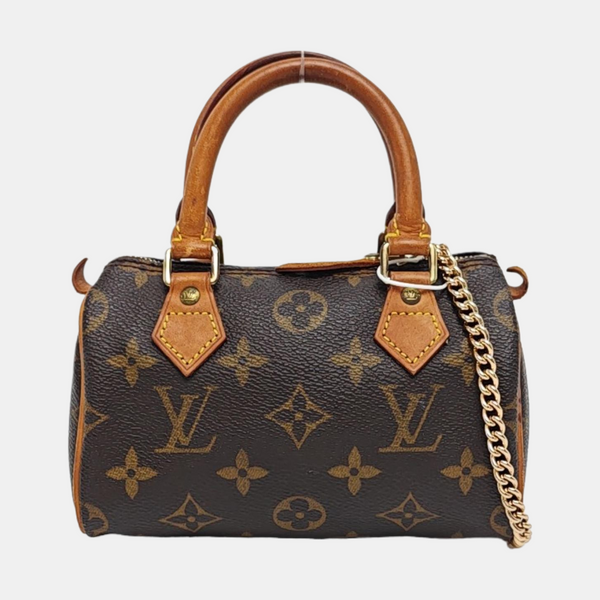 SPEEDY Nano Monogram Coated Canvas Brown