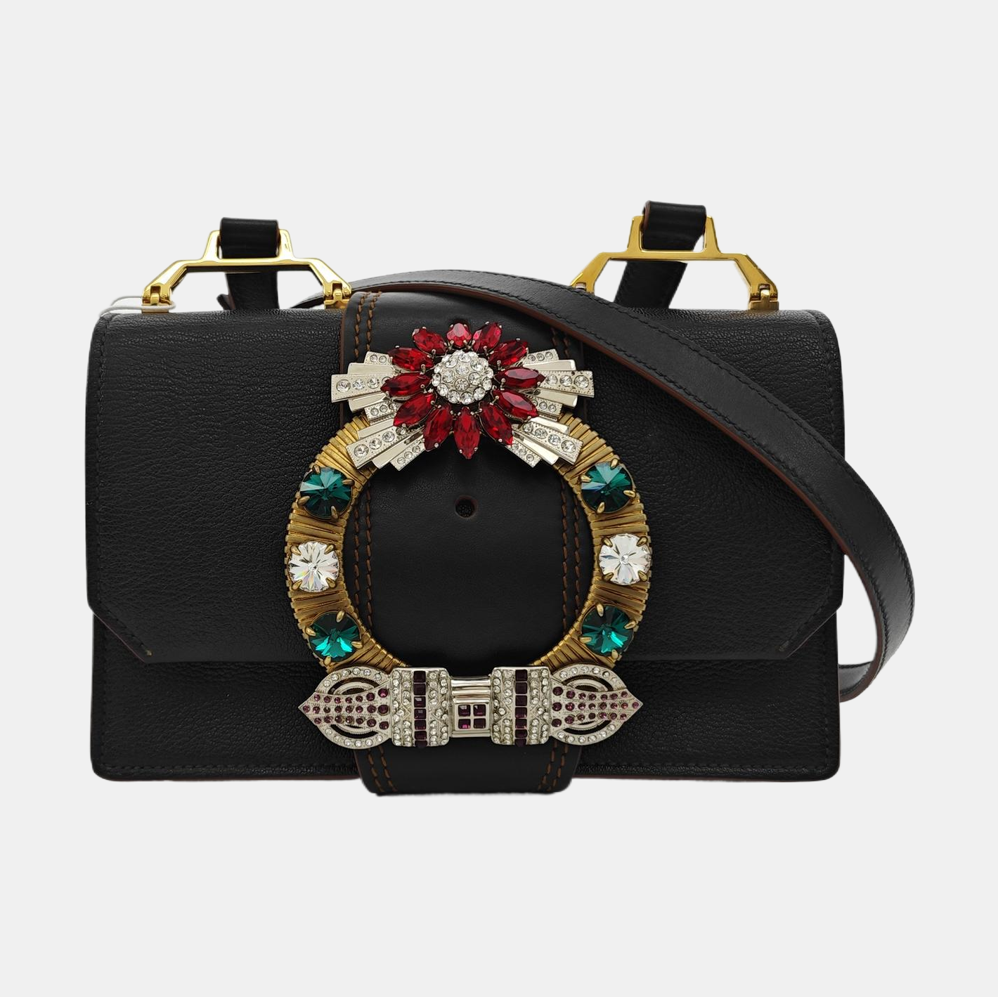 Miu Lady Calfskin Black