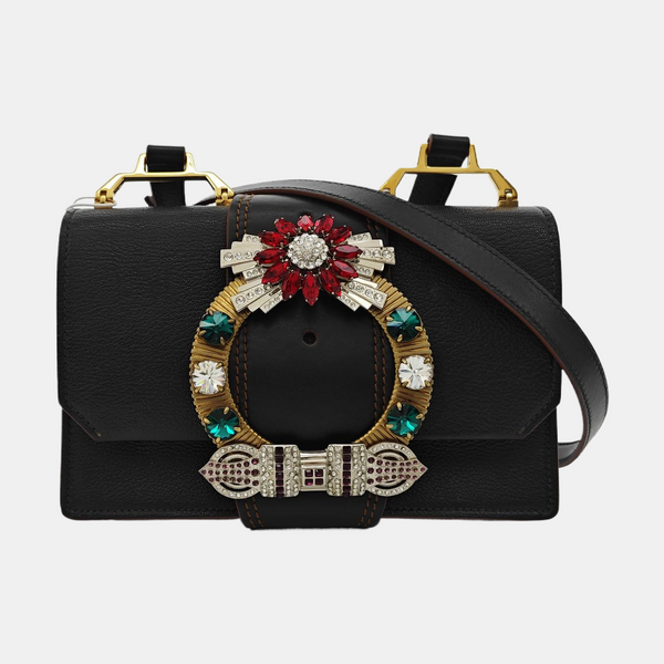 Miu Lady Calfskin Black