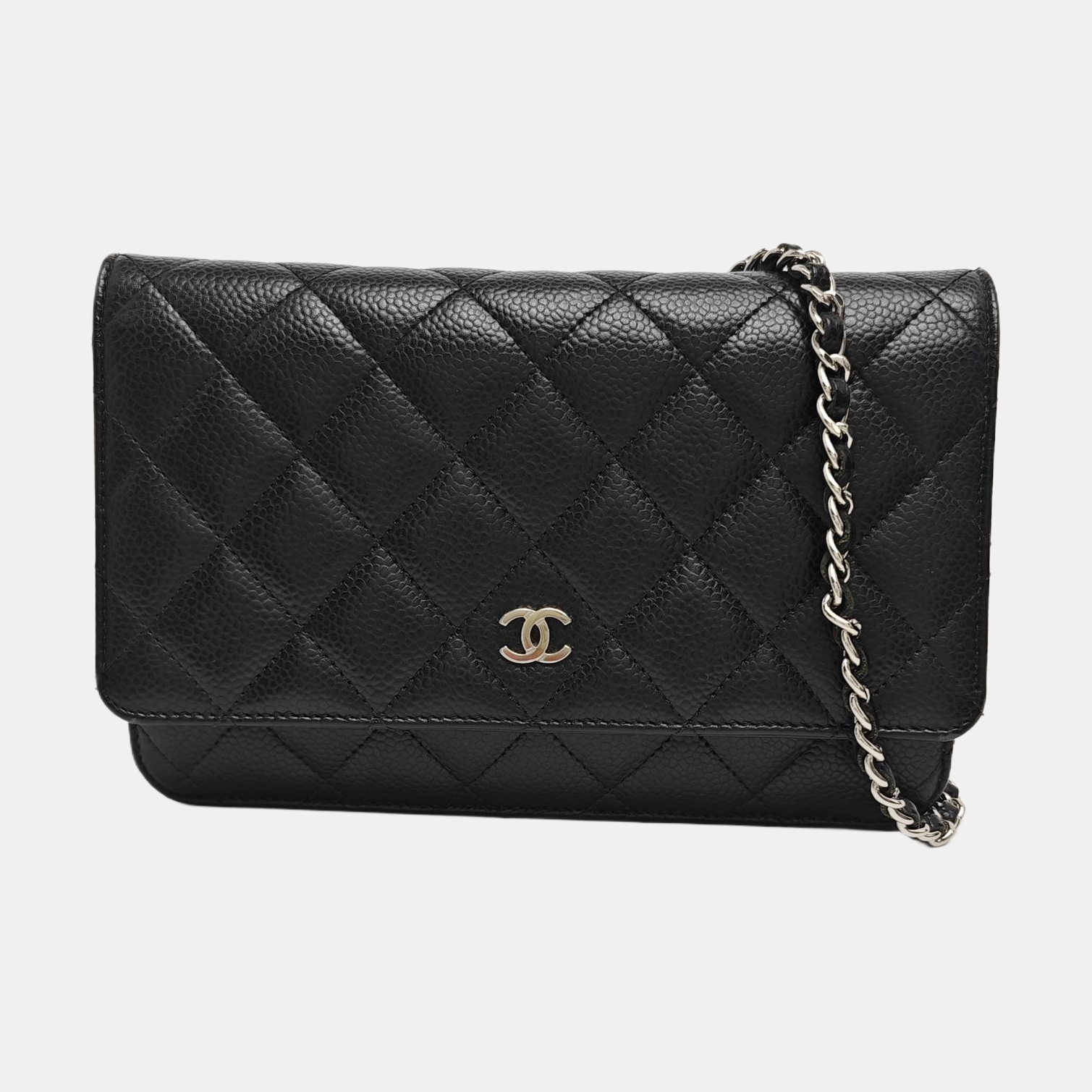 WOC Quilted Grained Calfskin Black