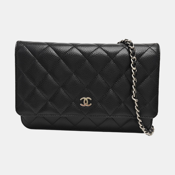 WOC Quilted Grained Calfskin Black